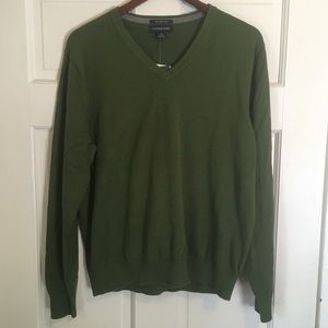 Men’s BNWT Land’s End Moss Grn Pima Cotton Sweater